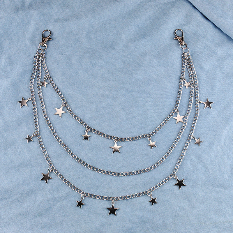 Hip Hop Punk Style Metal Multi-layer Pants Chain