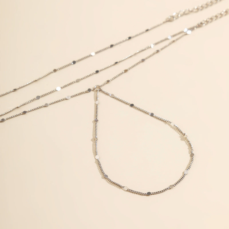 Multi-layer Sequin Chain Ring Bracelet