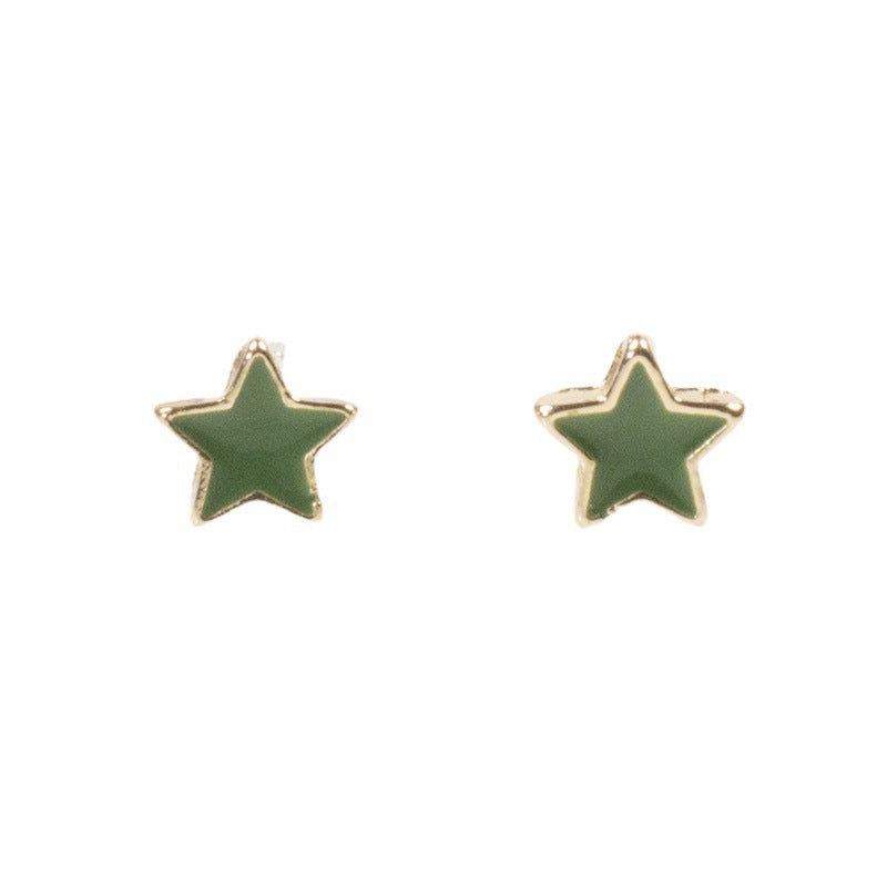 Green Star mini Stud Earring