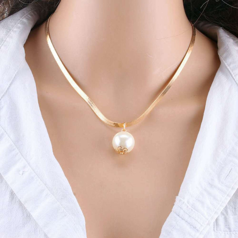 Punk Jewelry Cuban Baroque Pearl Pendant Necklaces