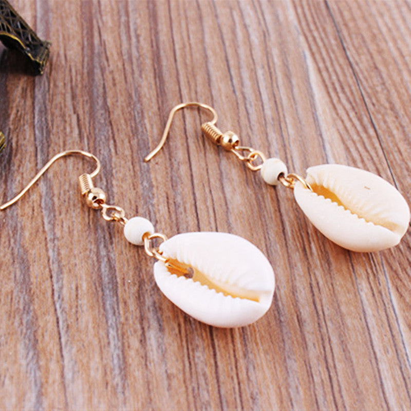 Bohemia Jewelry Pearl Natural Shells Earrings