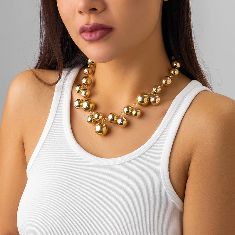 Chunky Choker Necklace Pearl Statement Necklace