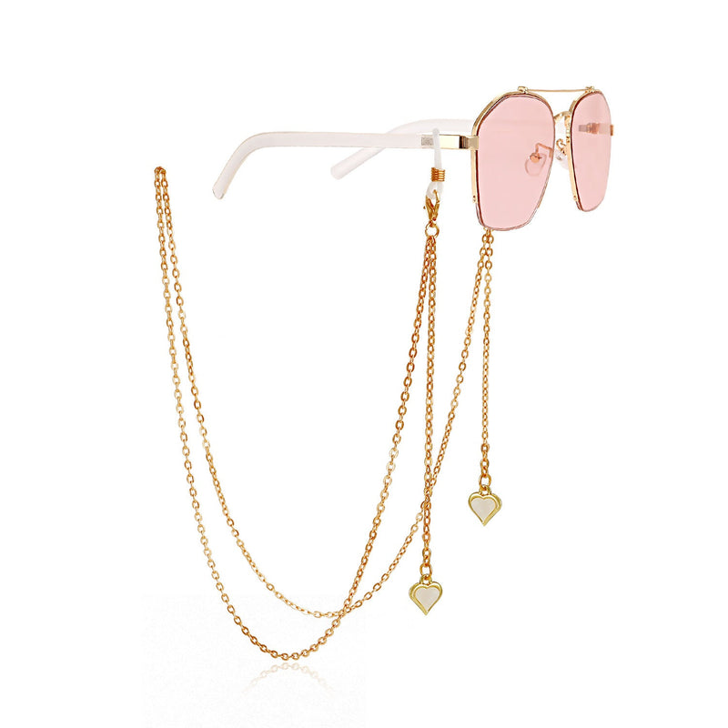 Glasses Decorative Chain Heart Pendant Chain