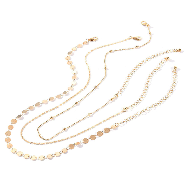 Multiple Bead Chain Choker Necklace for Women