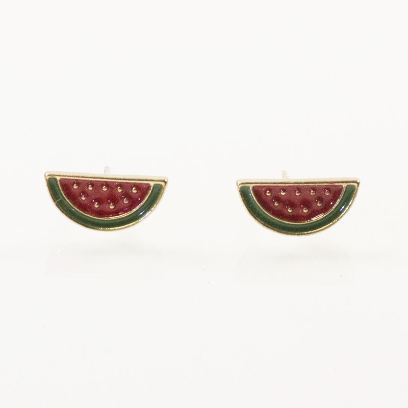Enamel Watermelon Stud Earring