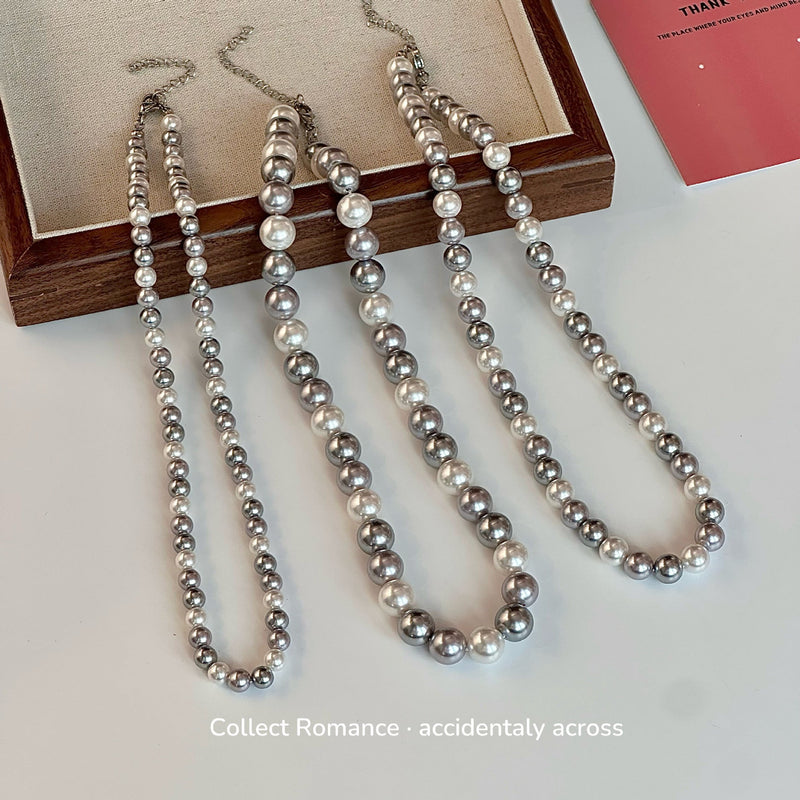 Imitation Pearl Beads Handmade Ball Chain Collar Necklace