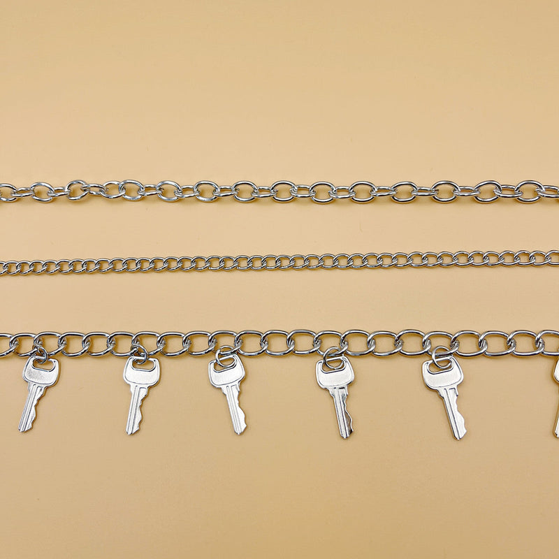 Vintage Metal Key Pendant Multi-layer Waist Chain