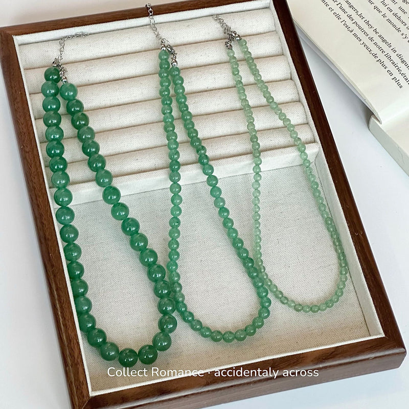 Nature Stone Aventurine Beaded Necklace