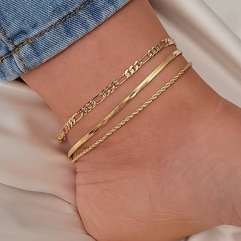 Cuban Snake Charm Foot Chain Anklets Jewelry