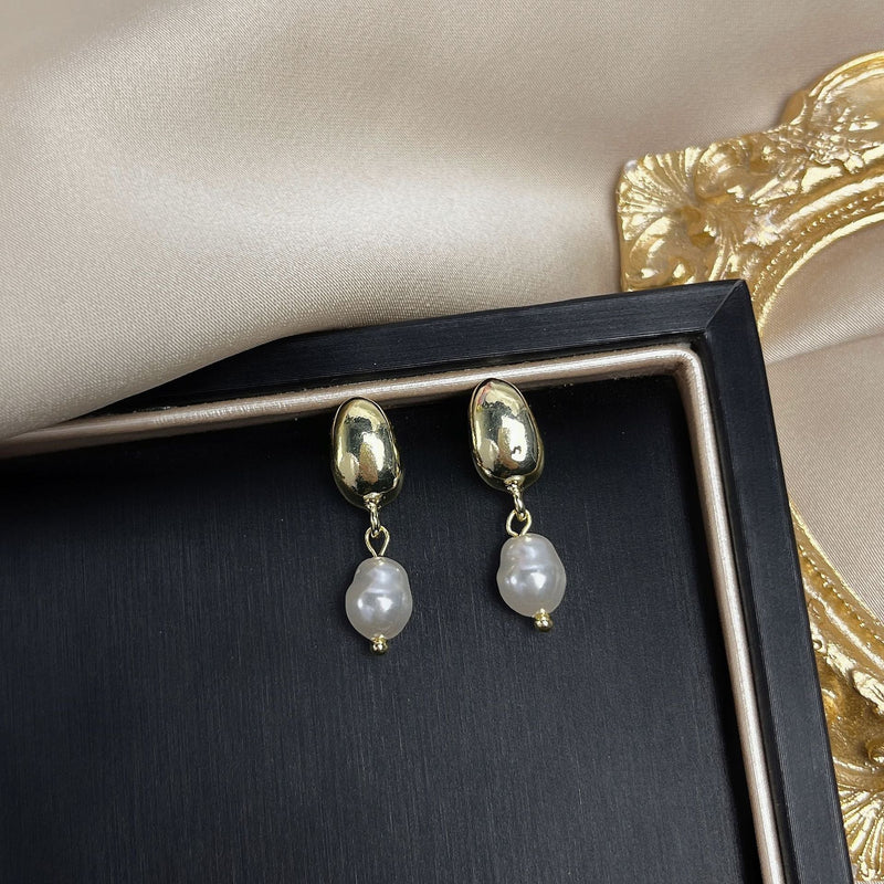 Baroque Irregular Pearl Studs Earrings