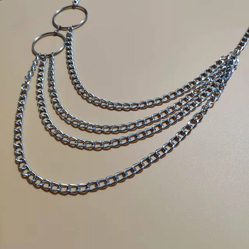 Goth Punk Style Double Layer Metal Pants Chain
