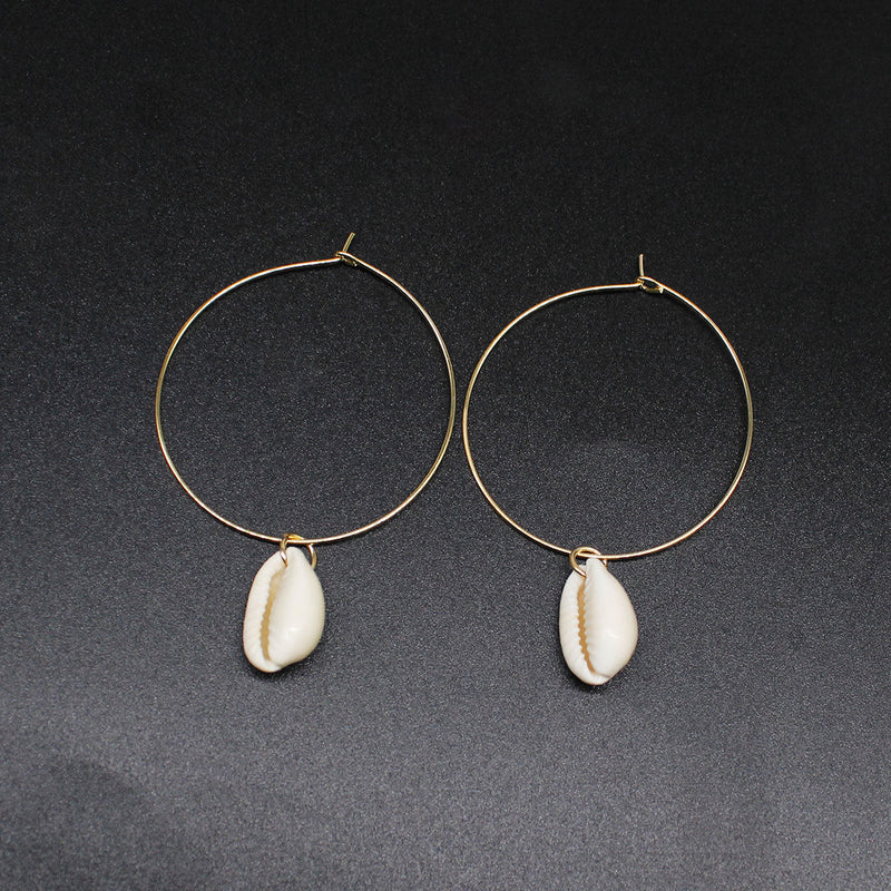 Bohemia Jewelry Summer Shell Hoop Earrings