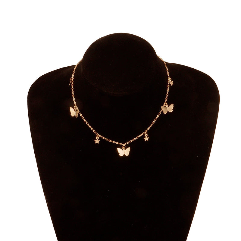 Butterfly Star Choker Necklace