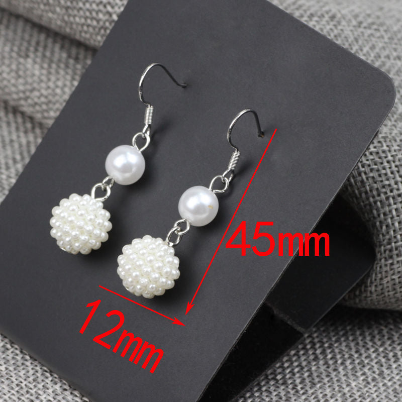 Elegant Women Long Tassel Pearl Earrings