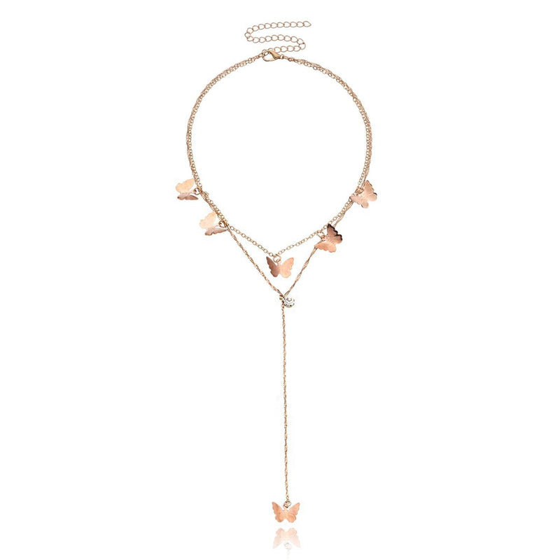 Double Layered Long Chain Necklace for Women