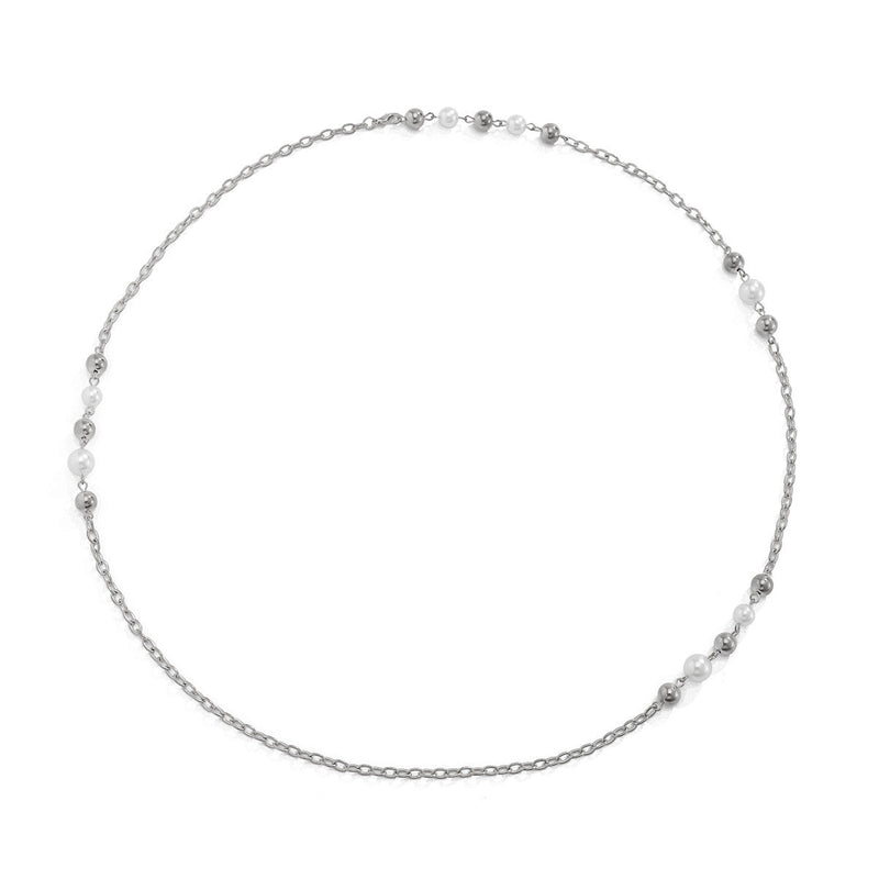 Personalized Long Pearl Necklaces for Women CCB Beaded