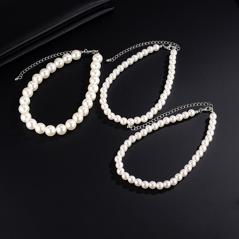 Fashion Imitation Pearl Beaded Bracelets Set
