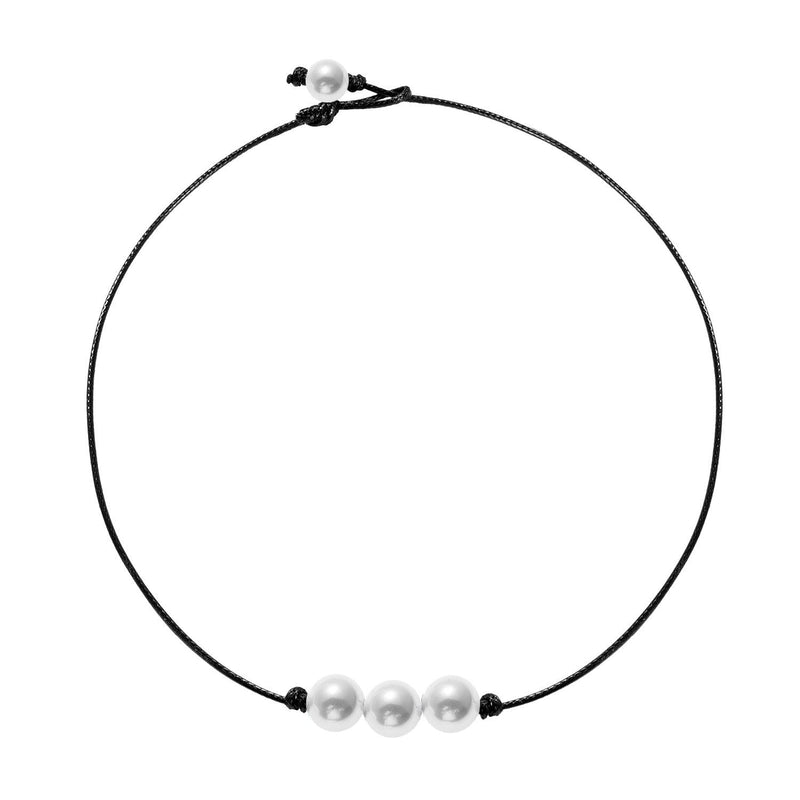 White Pearl Choker Necklace