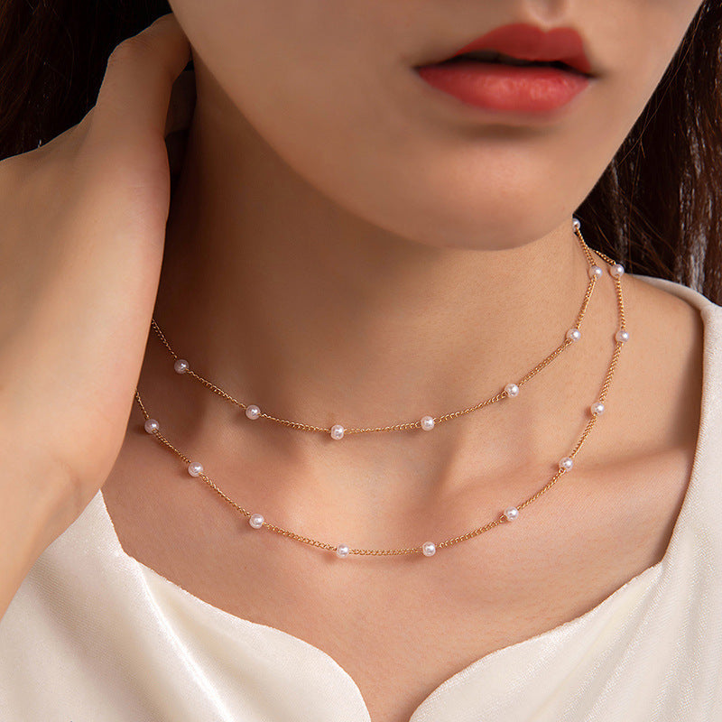 Pearl Choker Pendant Necklaces for Women