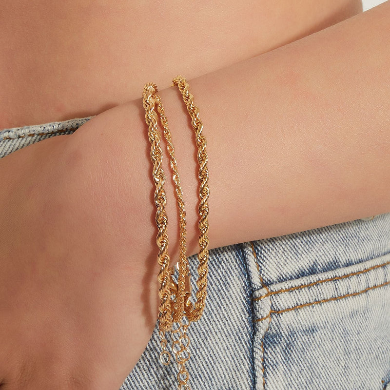 Twist Rope Chain Bracelet Set