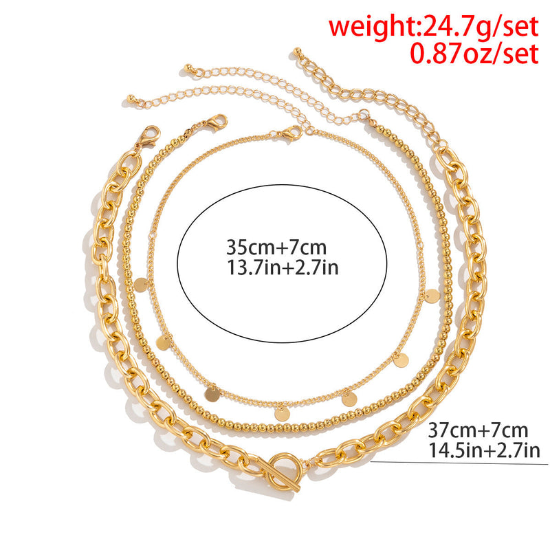 Multi Layer Tassel Chain Necklace Set