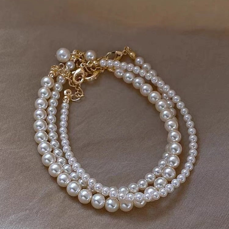 Women Glass Pearl Bracelet