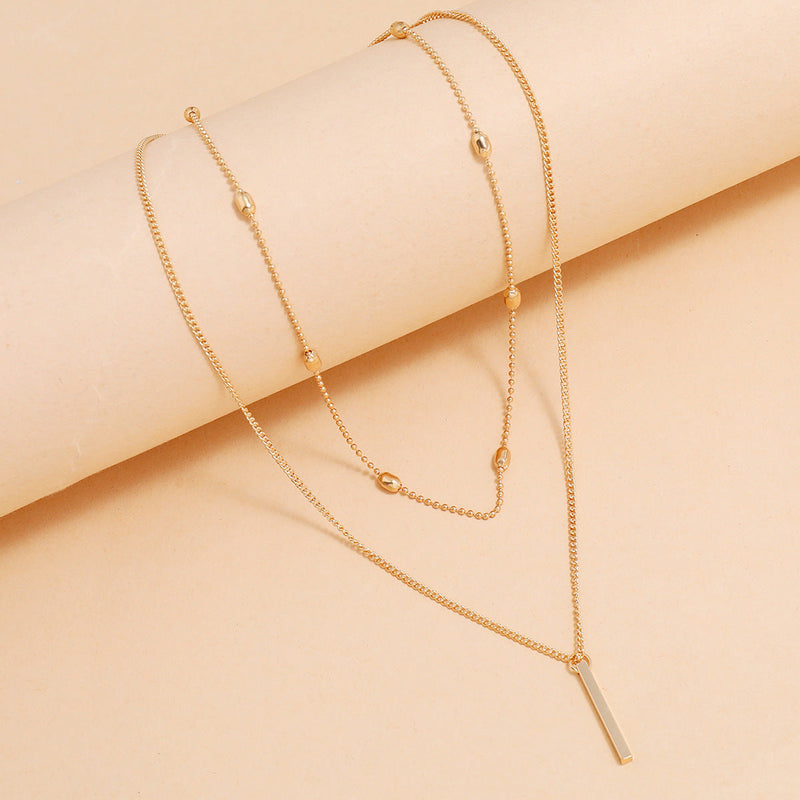 Multi Layered Related Clavicle Chain Necklace