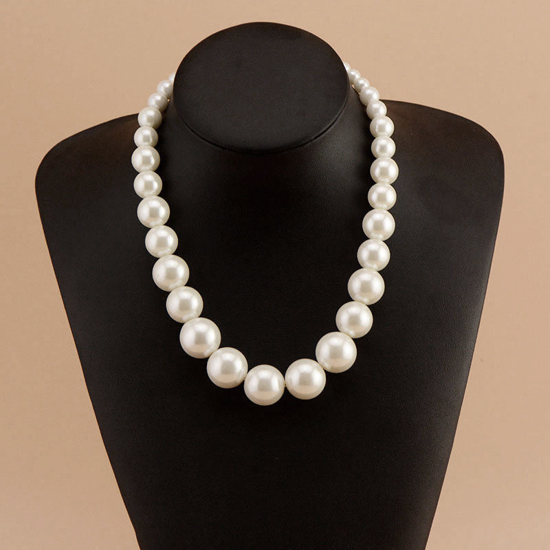 Chunky Pearl Necklace Jewellery Faux Pearl Beads String