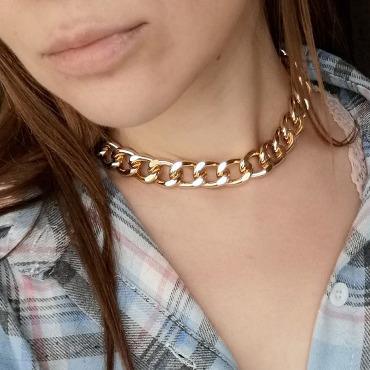 Punk Rock Rap Style Chain Short Necklace