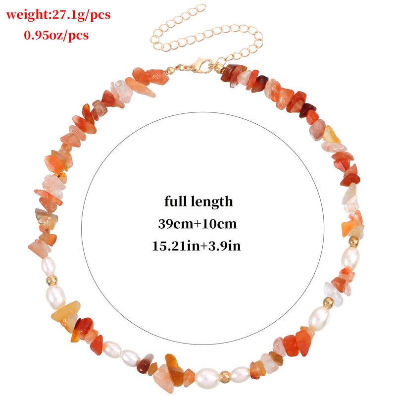 Bohemian Gemstone Irregular Beads Chain Choker Necklace