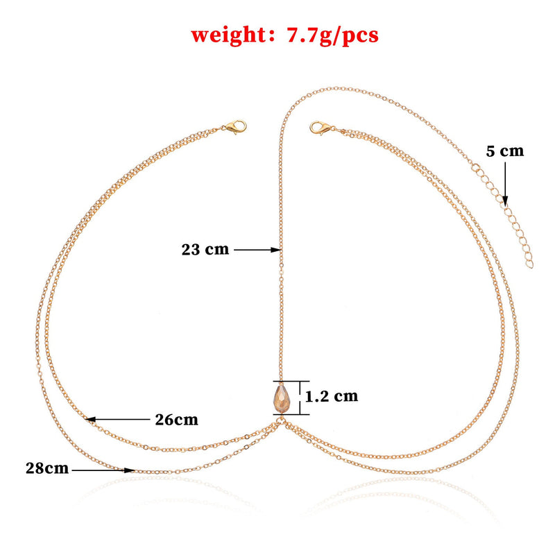 Bohemian Crystal Fashion Bridal Hair Chain Jewelry