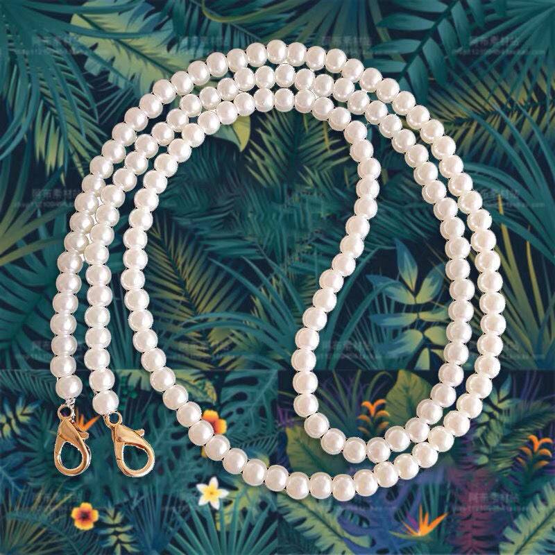 Pearls Beaded Women Lady Handbags Pearl Shoulder Hand Bag Purse Chain