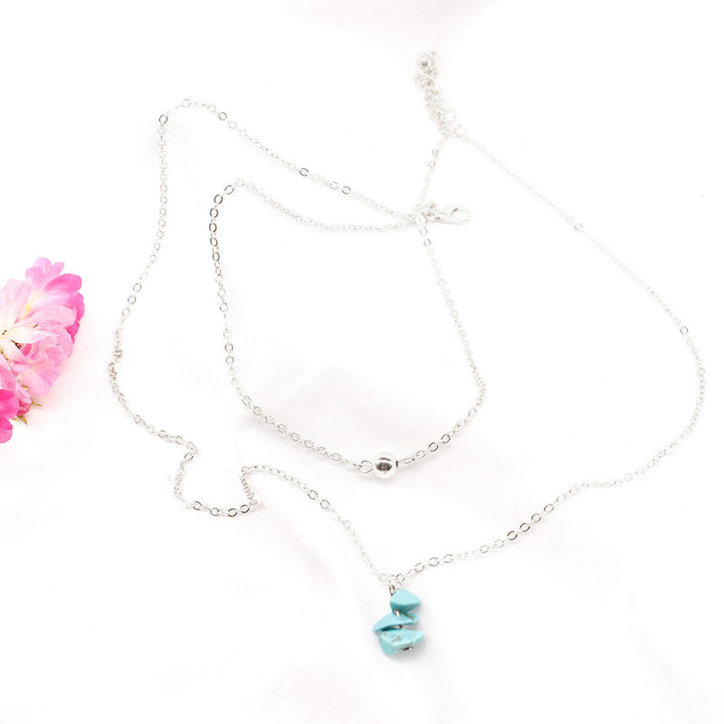 Gemstone Nature Stone Chain Necklace