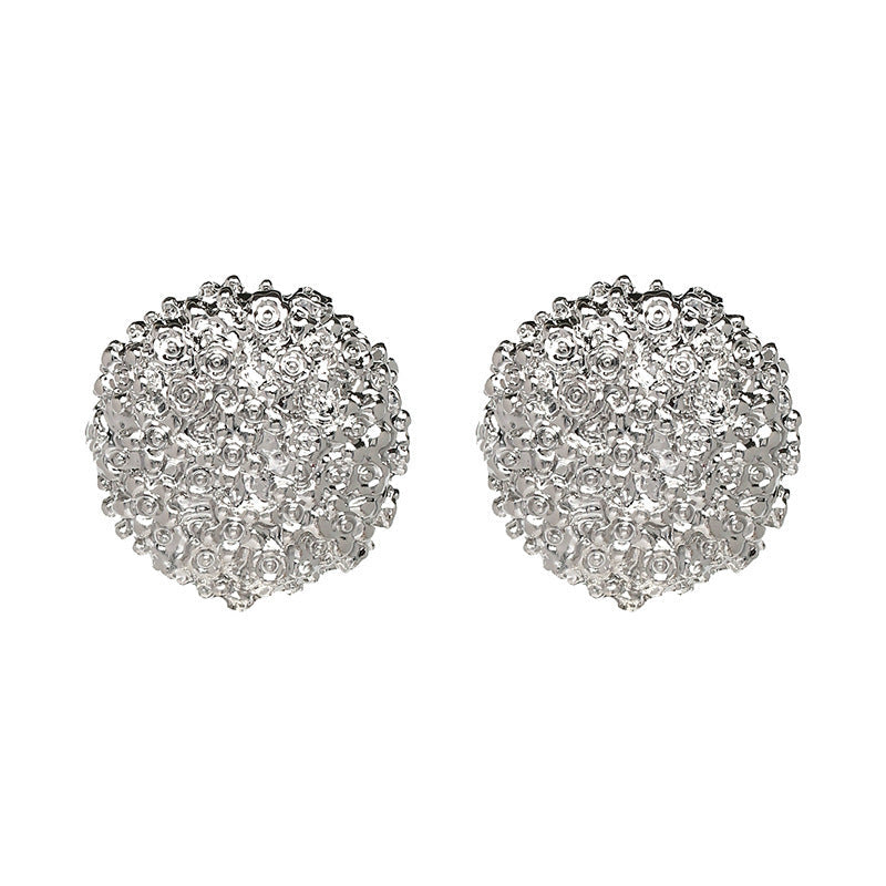 Big Geometric Round Earrings