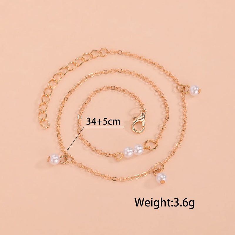 Tiny Pearl Chain Necklace