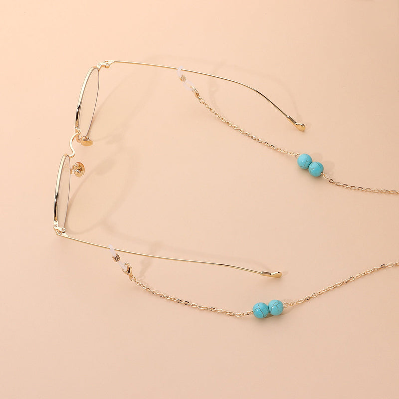 Turquoise Bead Glasses Chain