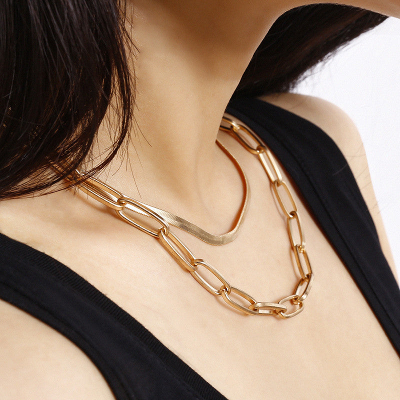 Double Layer Snake Chain Necklace