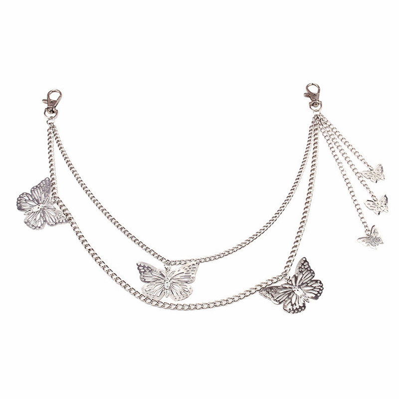 Retro Double-layer Butterfly Waist Chain Hip-hop