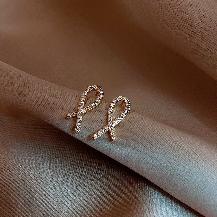 Cross Crystal Stud Earrings