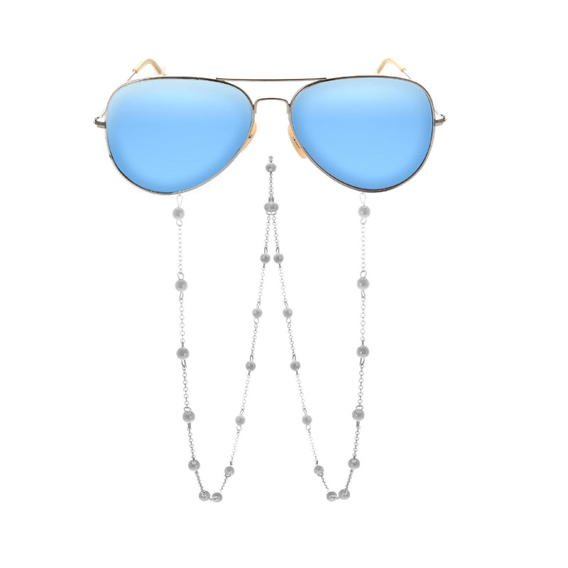 Simple Pearl Metal Chain Hanging Neck Glasses Rope