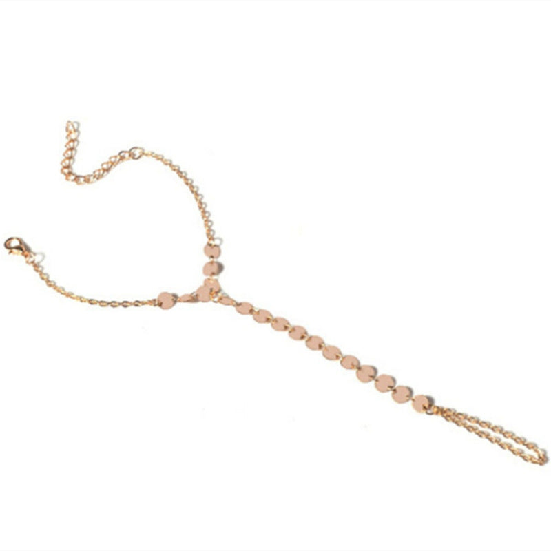 DIsc Chain Ring Hand Chains Bracelet