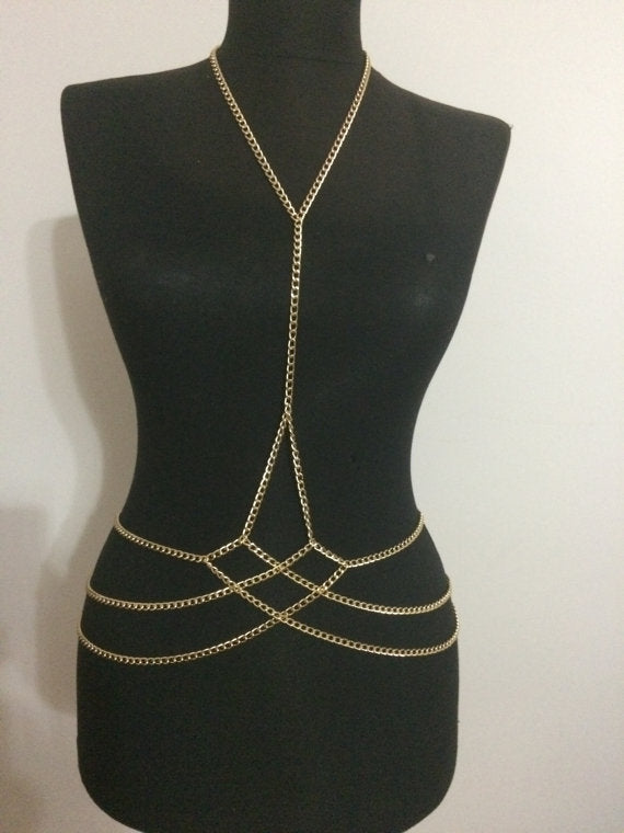 Summer Beach Fashion Bra Chain Body Jewelry