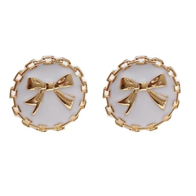 Enamel Bowknot Stud Earrings