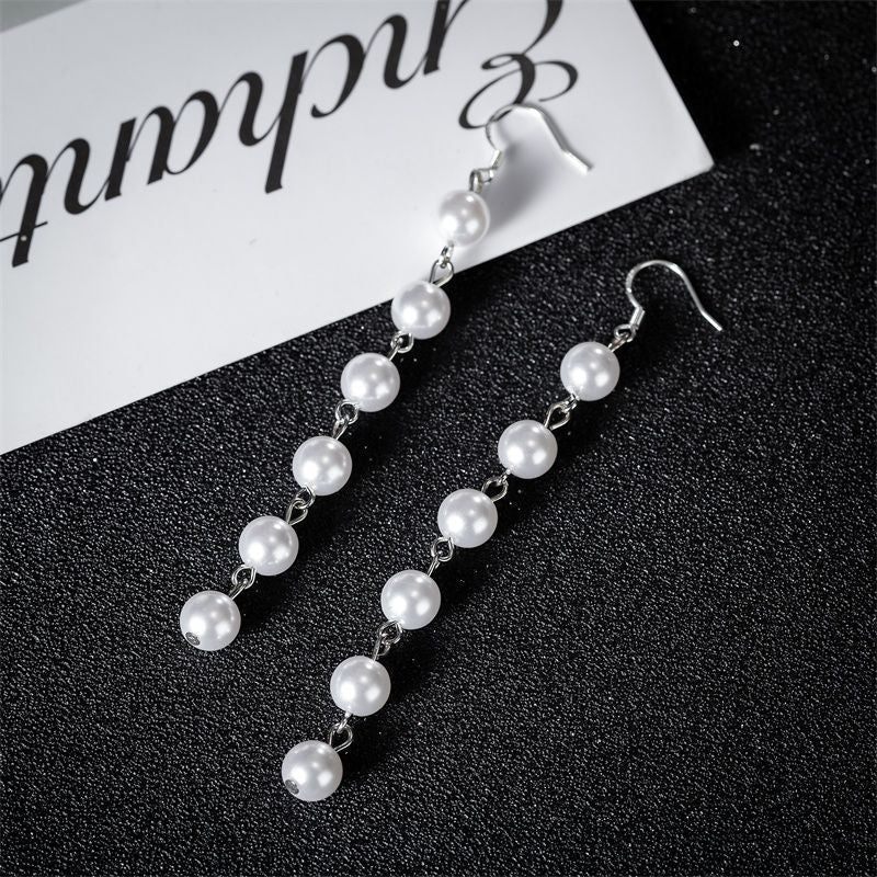 Pearl Beaded Hook Earrings for Women