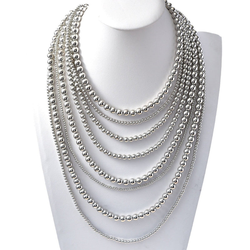 Multi-layer Hip-hop Women Ccb Material Long Bohemian Necklace