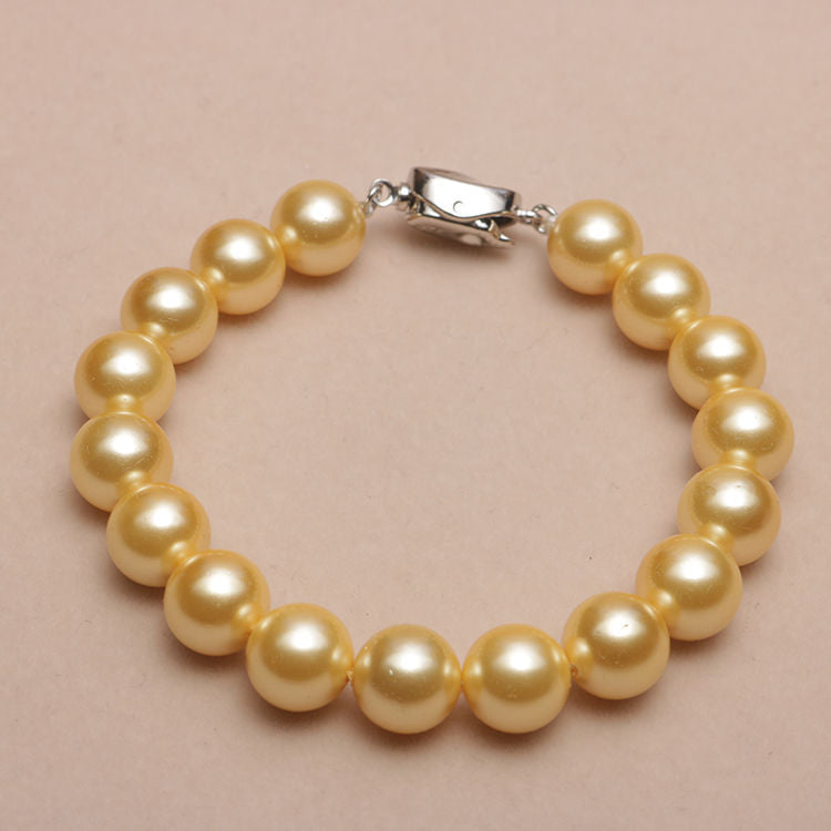 Elastic Beaded Shell Pearl Bracelet