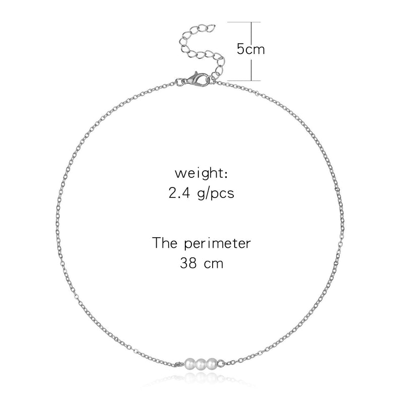 Tiny Pearl Chain Necklace