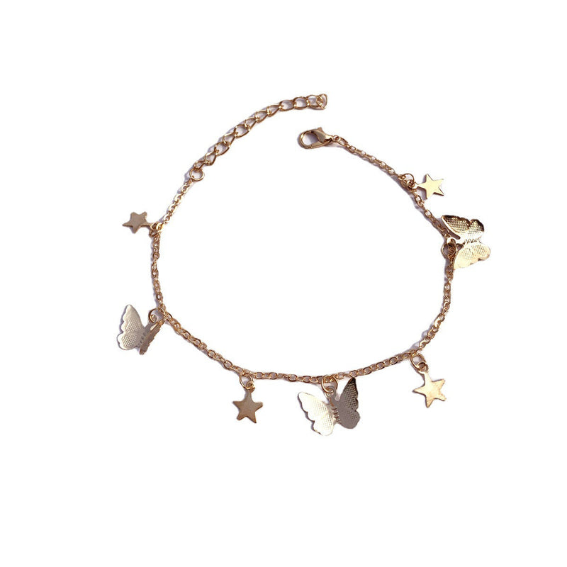 Butterfly Anklets Cuban Link Star Sexy Anklet Chain