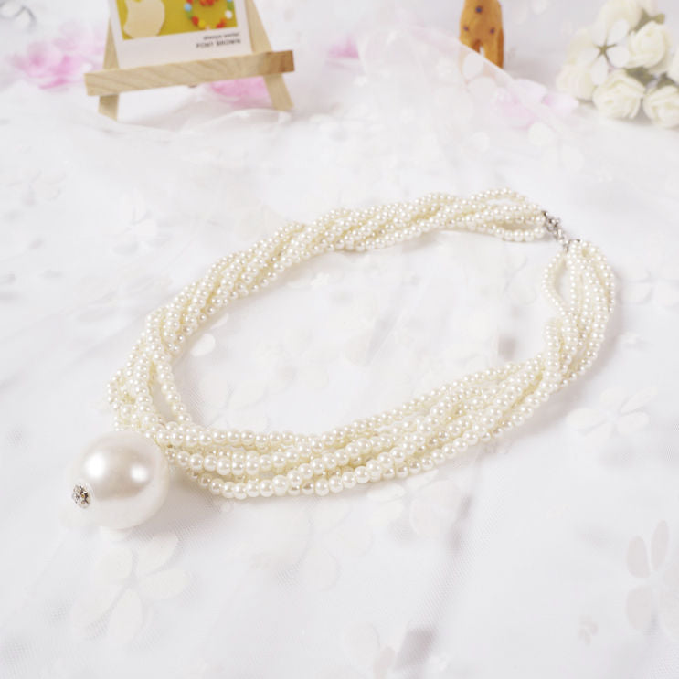 Multi-Layer Beaded Layer Pearl Necklace