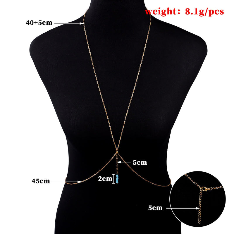 Sexy Summer Body Bikini Chest Chain Harness Jewelry